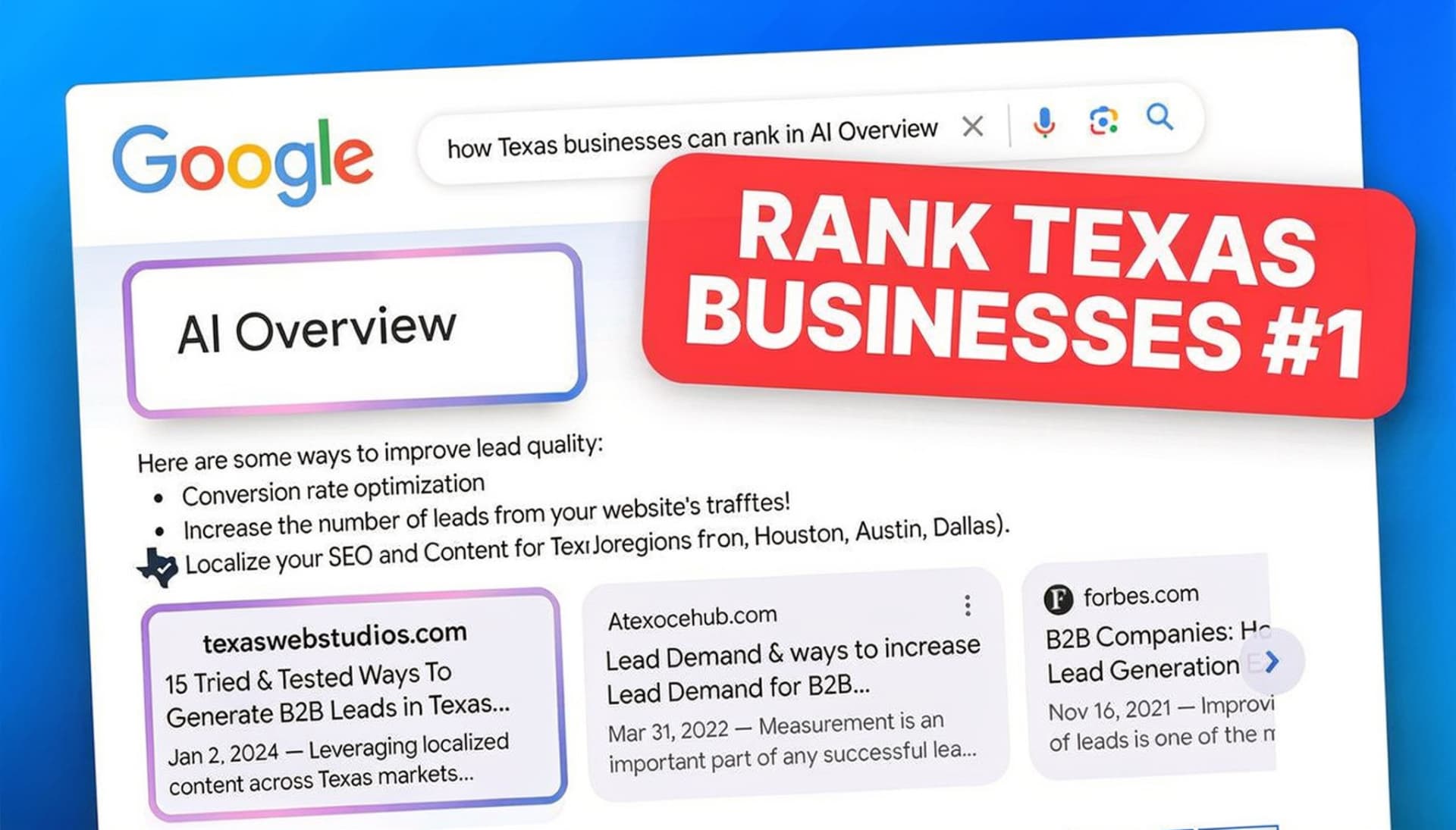 How Texas Businesses Can Rank in Google AI Overview?